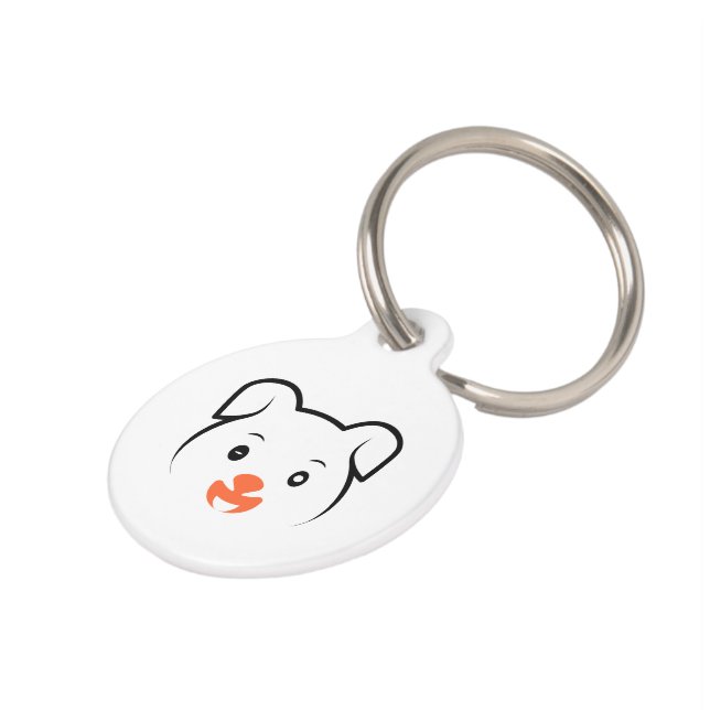 Placa Para Mascotas Cachorro Adorable Guiña (Lateral)