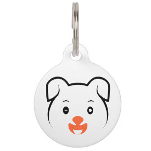 Placa Para Mascotas Cachorro Adorable Guiñando