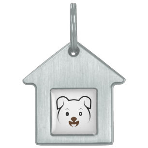 Placa Para Mascotas Cachorro Adorable Guiñando
