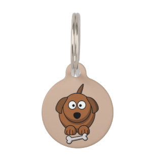 Placa Para Mascotas Cachorro con etiqueta de mascota ósea