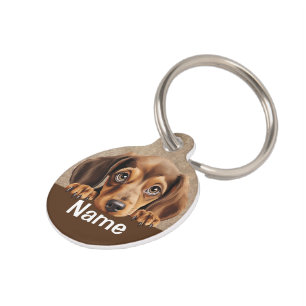 Placa Para Mascotas Cachorro de perro salchicha Mascota 