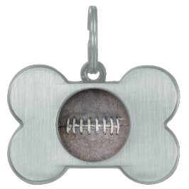 Placa Para Mascotas Cadenas de fútbol horizontal