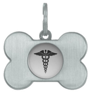 Placa Para Mascotas Caduceus de Silver Medical