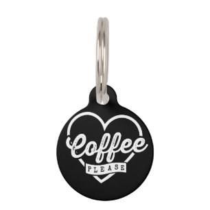 PLACA PARA MASCOTAS CAFÉ