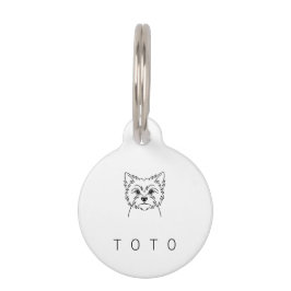 Placa Para Mascotas Cairn Terrier | Heritage Round Pet ID Tag