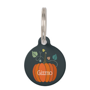 Placa Para Mascotas Calabaza Cuta Etiqueta personalizada de identifi
