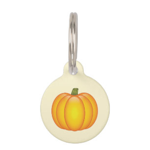 Placa Para Mascotas Calabaza De Caída Del Personalizado Naranja Cuidad