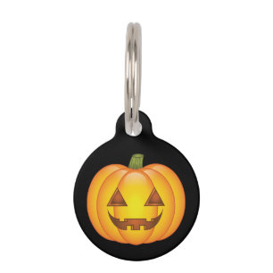 Placa Para Mascotas Calabaza de Halloween de dibujos animados linda Ja