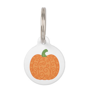 Placa Para Mascotas Calabaza de otoño