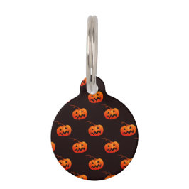 Placa Para Mascotas Calabazas De Halloween, Truco O Tratamiento De Cal