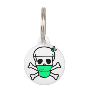 Placa Para Mascotas Calavera Con Máscara De Máscara Thunder_Cove
