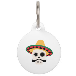 Placa Para Mascotas Calavera española