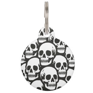 Placa Para Mascotas Calaveras