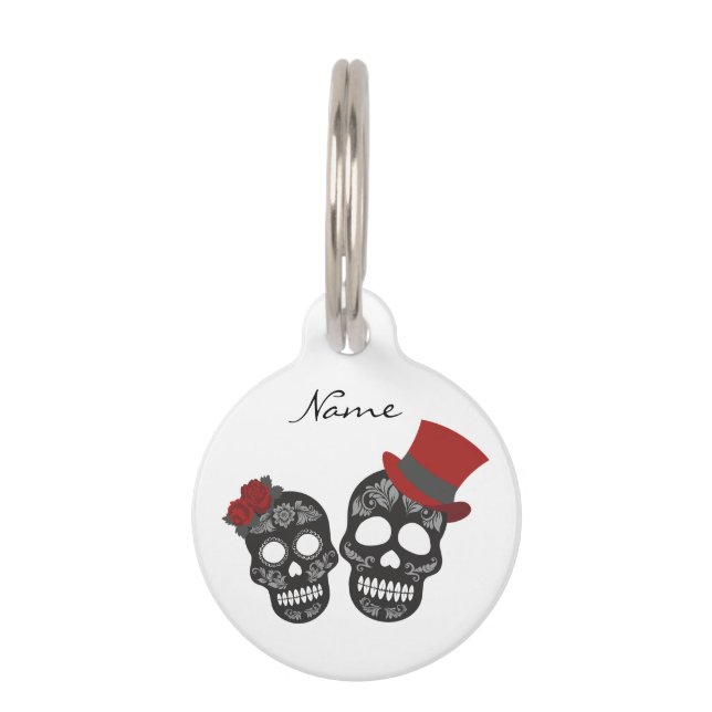 Placa Para Mascotas Calaveras negras Duo Thunder_Cove (Reverso)