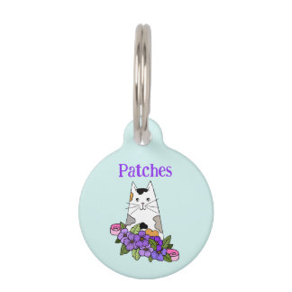 Placa Para Mascotas Calico Cat