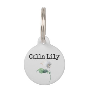 Placa Para Mascotas Calla Lily