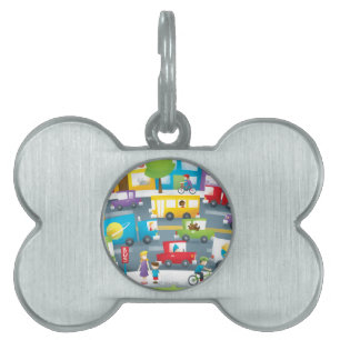 Placa Para Mascotas Calle de la ciudad