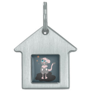 Placa Para Mascotas Caminar por la etiqueta de la mascota del gato