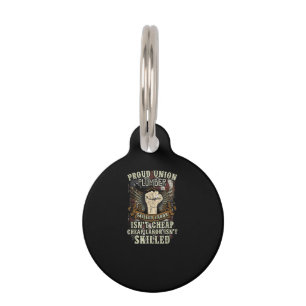 Placa Para Mascotas Camisa de plomero de la Unión: El trabajo con buen