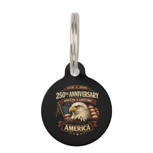 Placa Para Mascotas Camiseta 250 Aniversario EE. UU. 250 América