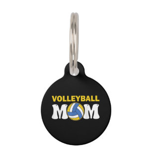 Placa Para Mascotas Camiseta de madre de voleibol femenino divertida p