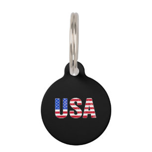 Placa Para Mascotas Camiseta USA Bandera Americana Patriótica Hombres 