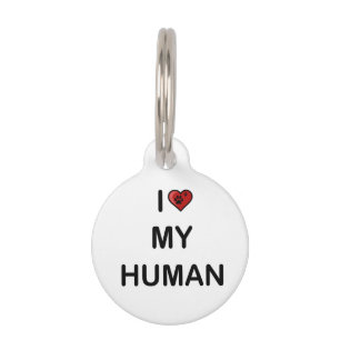 Placa Para Mascotas Camiseta Yo Amo a Mi Humano