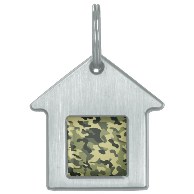 Placa Para Mascotas Camo (Frente)