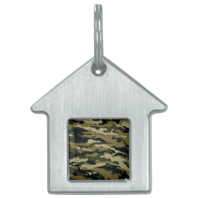Placa Para Mascotas Camo (Frente)