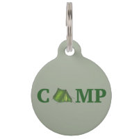 CAMP Green Tent Summer Camping Pet Tag