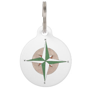 Placa Para Mascotas Campamento al aire libre de la brújula de escalada