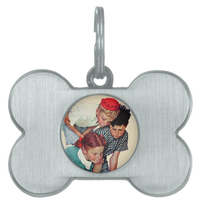 Placa Para Mascotas Campeón de mármol (Frente)