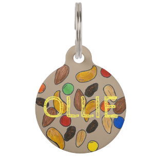 Placa Para Mascotas Camping Senking Trail Mix Nuts Foodie Mascota Dog
