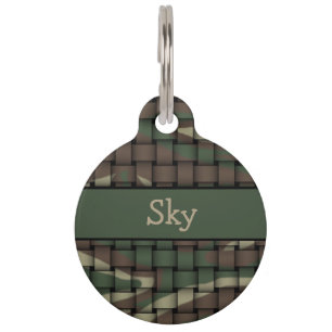 Placa Para Mascotas Camuflaje