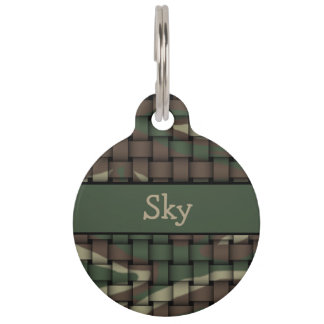 Placa Para Mascotas Camuflaje
