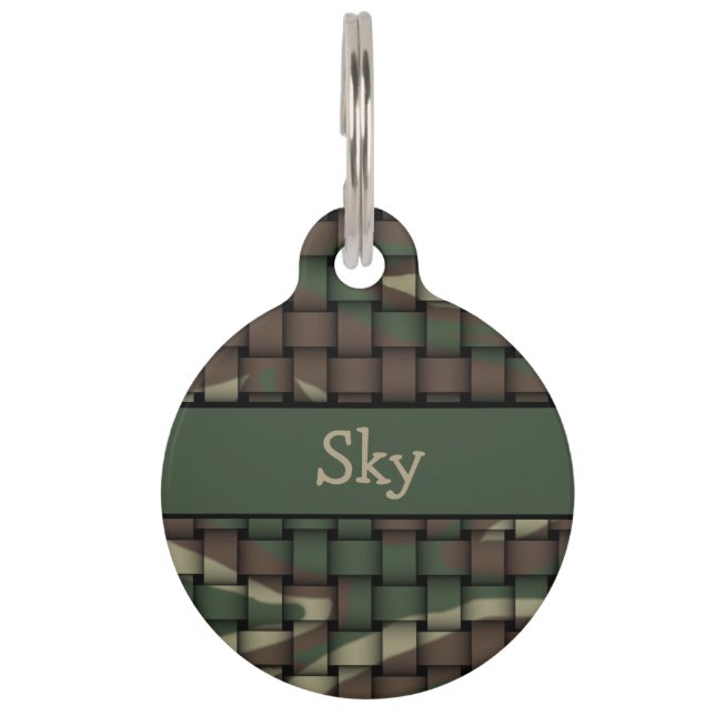 Placa Para Mascotas Camuflaje (Anverso)