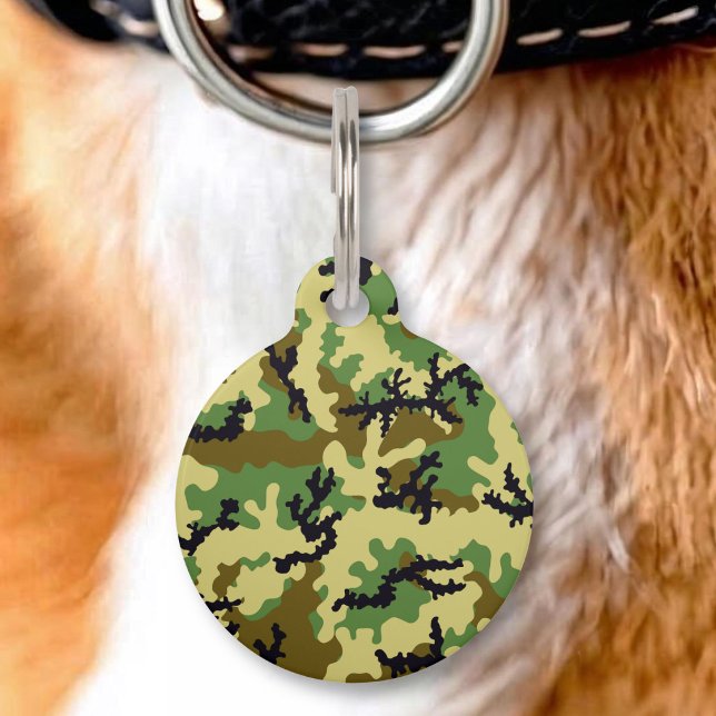 Placa Para Mascotas Camuflaje de bosque (Subido por el creador)