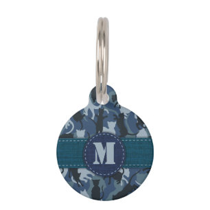 Placa Para Mascotas Camuflaje de la Marina de los Gatos