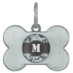 Placa Para Mascotas Camuflaje urbano