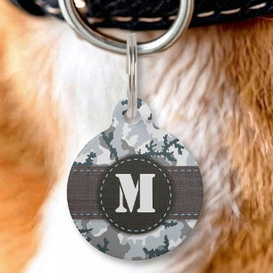 Placa Para Mascotas Camuflaje urbano