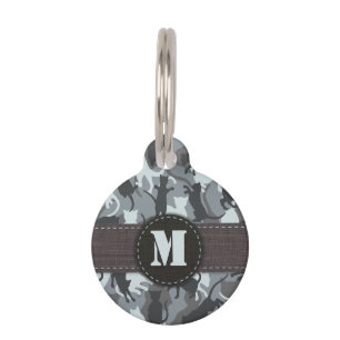 Placa Para Mascotas Camuflaje Urbano de Gatos