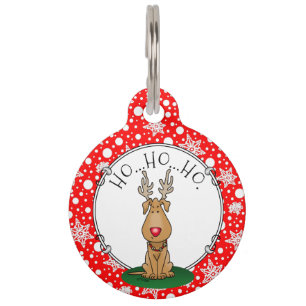 Placa Para Mascotas Canción divertida de este perro de reno de nariz r