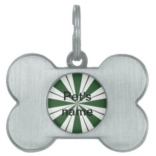 Placa Para Mascotas Candía de rayas de menta rápida