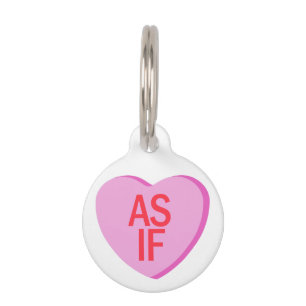 Placa Para Mascotas Candy Heart - COMO SI