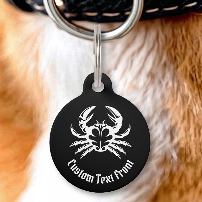 Placa Para Mascotas Cangrejo Blanco (Subido por el creador)