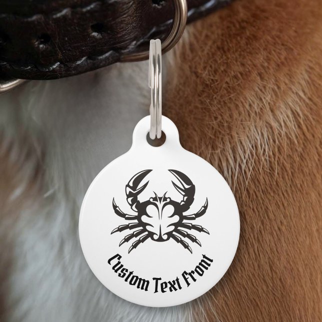 Placa Para Mascotas Cangrejo Negro (Subido por el creador)