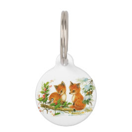 Placa Para Mascotas Cañones de Navidad de época