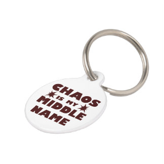Placa Para Mascotas "Caos"
