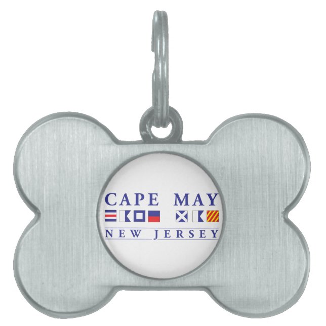 Placa Para Mascotas Cape May New Jersey (Frente)