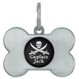 Placa Para Mascotas Capitán Jack